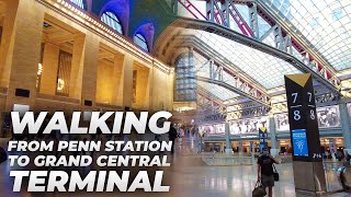 Walking NYC  Penn Station to Times Square amp Grand Central Terminal July 2021 [upl. by Isabel]