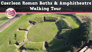 CAERLEON ROMAN BATHS amp AMPHITHEATRE WALES  Walking Tour  Pinned on Places [upl. by Egidius]