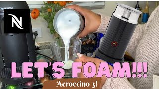 How To Foam Milk With Aeroccino 3 Make Coffee With Foam Tips amp Tricks  Easy Foamed Latte Recipe [upl. by Chellman]