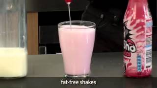 How to make a fat free milkshake using an aerolatte milk frother [upl. by Nymrak]