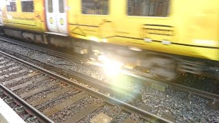 Merseyrail 507 009 making arcs at Birkdale station [upl. by Arch]