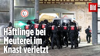 Gefängnismeuterei Polizei stürmt Knast in Thüringen  JVA Untermaßfeld [upl. by Weywadt]